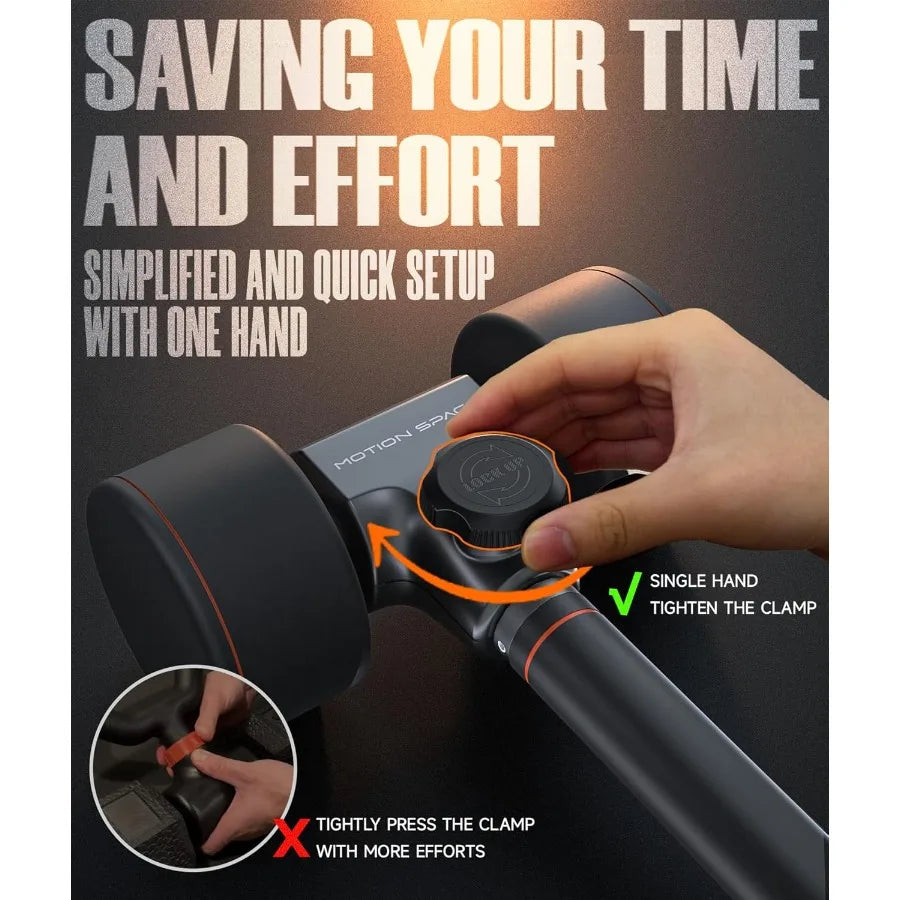 Flexible Dumbbell Converter 260 LBS Weight Capacity Adjustable Alloy Steel Bar Convert Dumbbells to Barbell Enhanced Compatibil