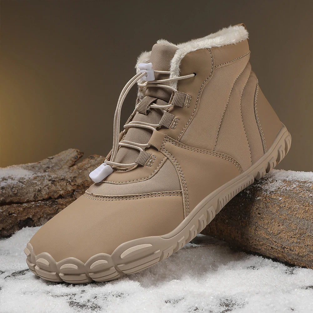 Winter Snow Boots Barefoot Hiking Shoes Anti Slip Cold-Proof Trekking Shoes Lightweight High-Top Booties for Men Women