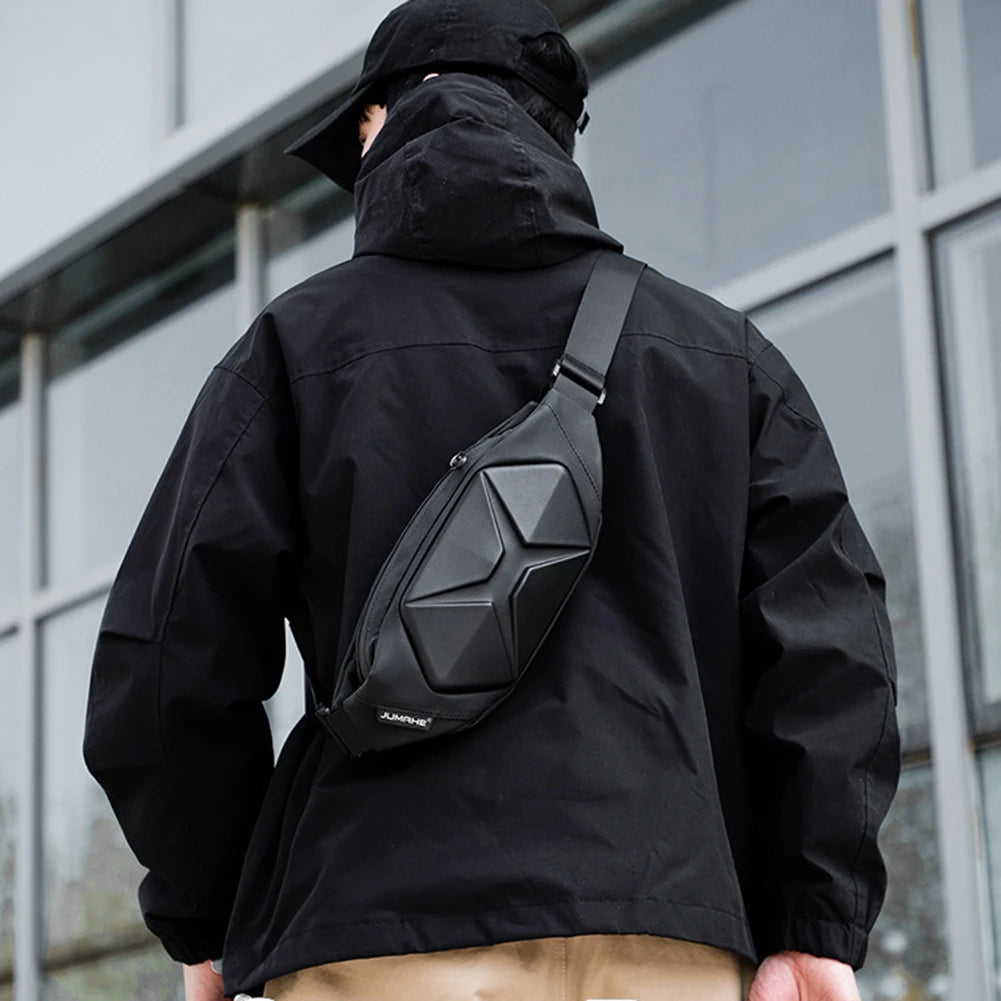 Hard Shell Crossbody Bags Anti-Theft Men Daily Messenger Bag Safe Multifunctional Portable Lightweight for Hiking Mountaineering