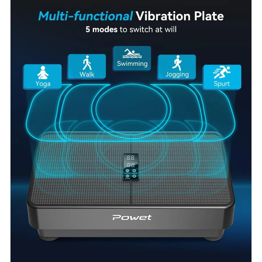 Vibration Plate Exercise Machine 99 Speed Levels with 5 Setting Modes 400LBS Whole Body Workout Waver Vibration Plate for Lymph