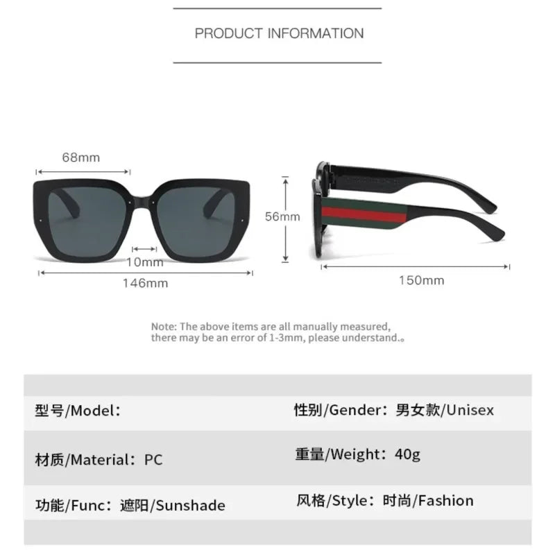Women's Luxury Brand Sunglasses Woman High Quality Designer Sun Glasses Women Ladies Shade Oversized Eyewear Oculos De So
