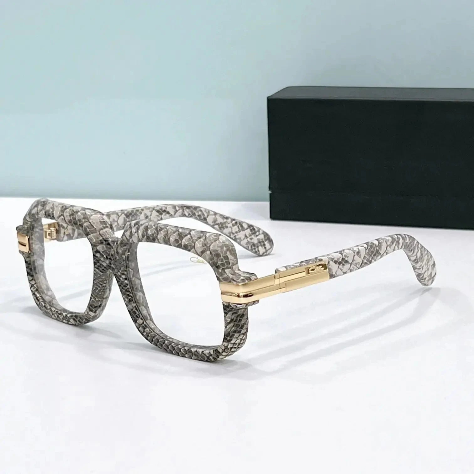 ORIGINALCAZAL MOD6073 Leather+Acetate Frame Classic Business Men Sunglasses Luxury UV400 Brown Lenses Women Couple Eyewear