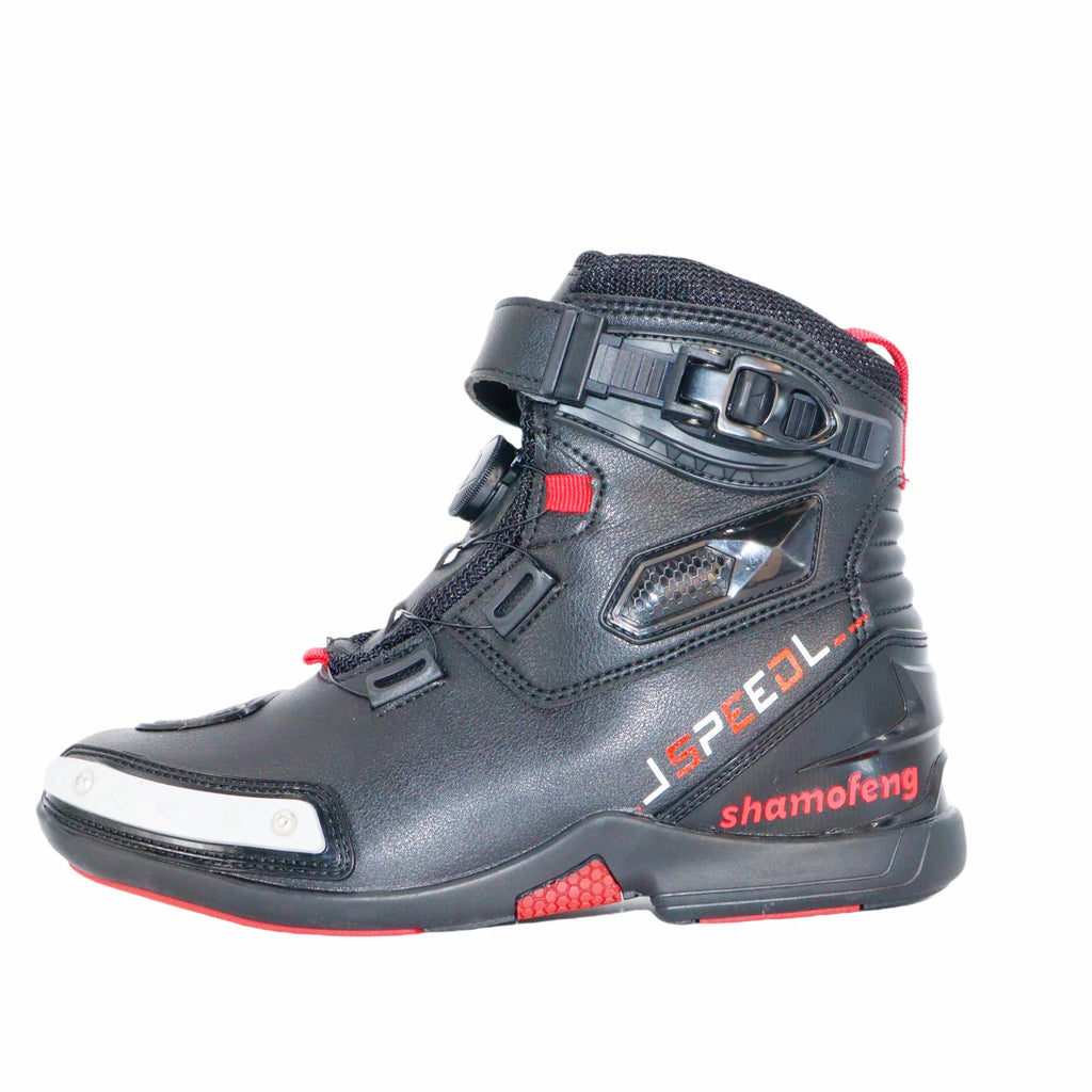 Men Motorcycle Riding Shoes Protective Design Adjustable Strap Secure Ride Boots Over The Nnkle Sports Cycling Equipment