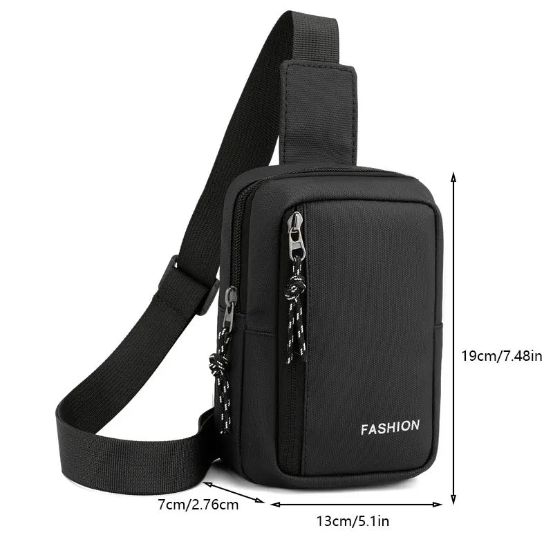 New Men Handbags USB Chest Bag Water Proof Men Shoulder Bags Designer Messenger Crossbody Bag Diagonal Package Sports Back Pack
