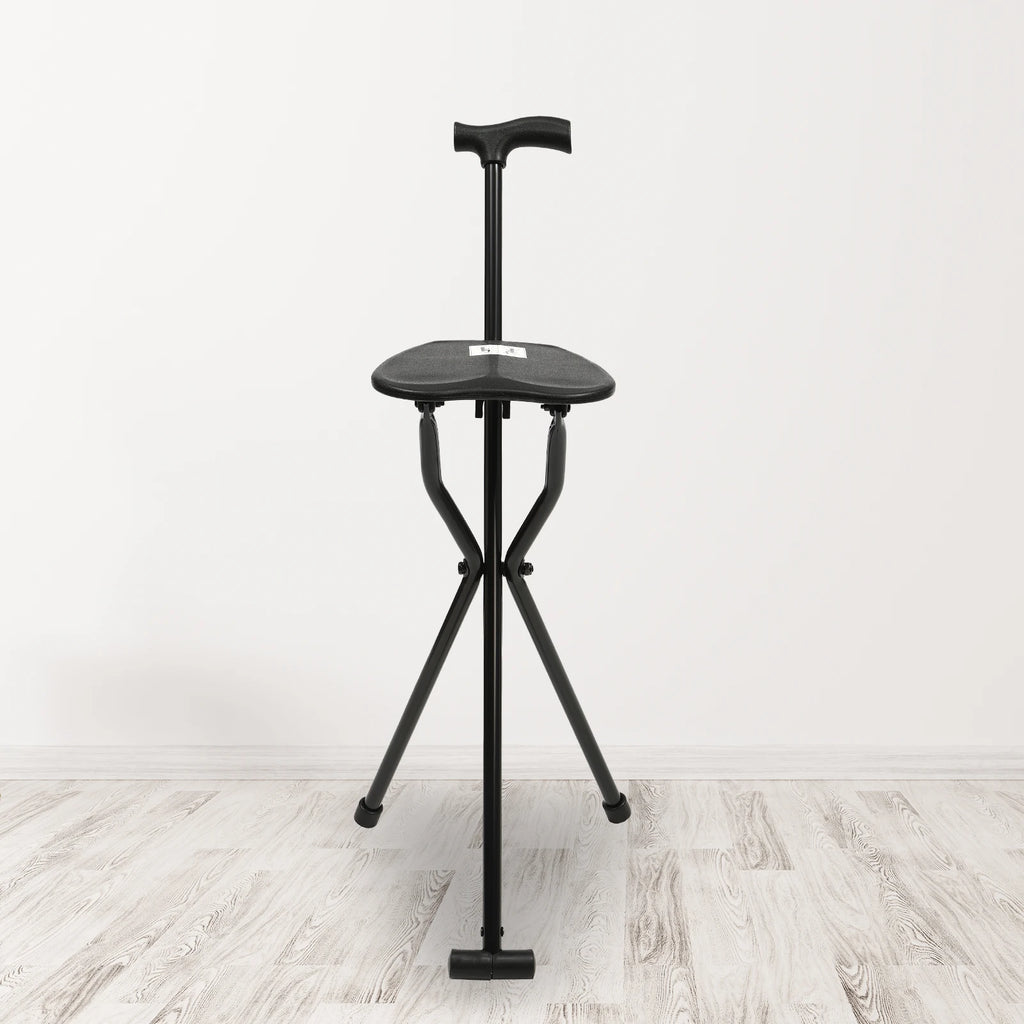 Portable Walking Pole and Tripod Chair Walking Stick, Walking Cane, Cane Chair, Folding Cane with Seat,Walking,Waiting in Line