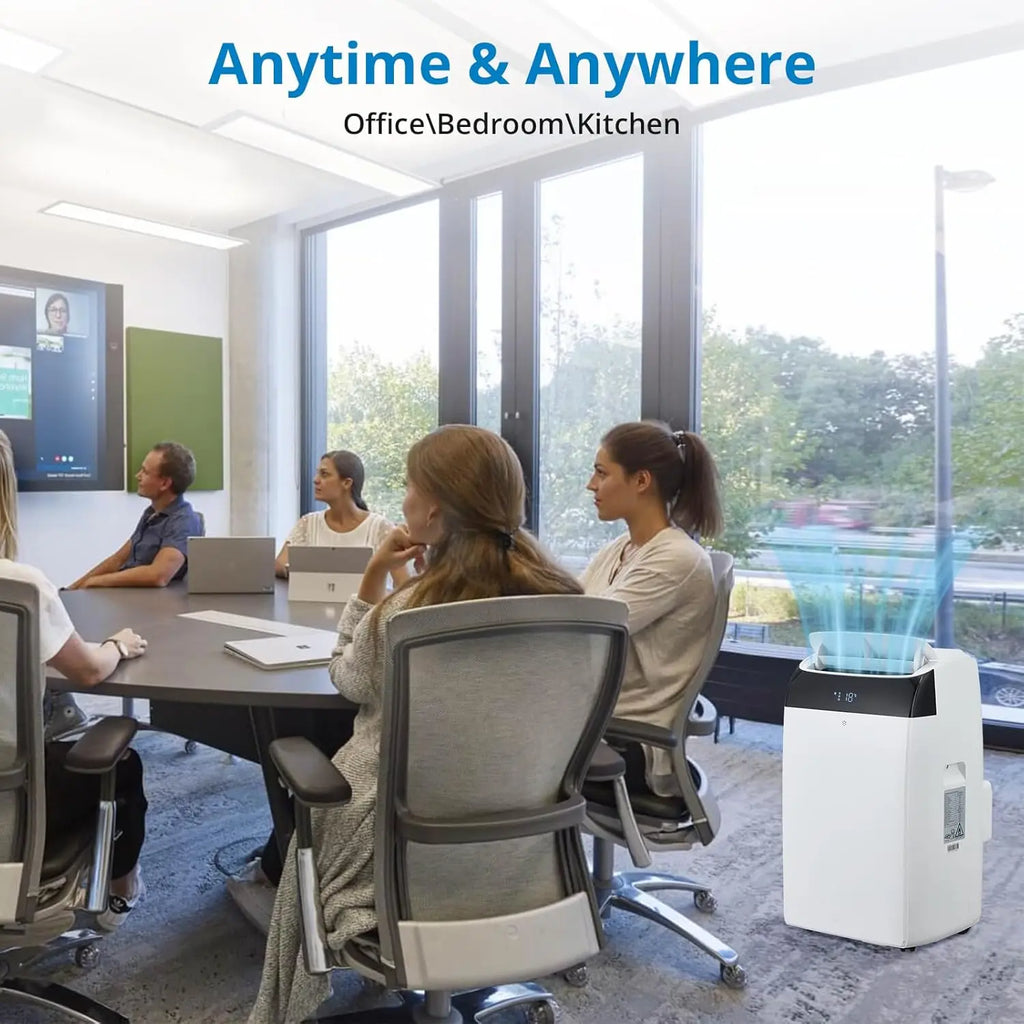 Portable Air Conditioner 14000BTU with Sleep Mode Auto Swing with Cooling Dehumidifier Fan Modes for Bedroom Office Living Room