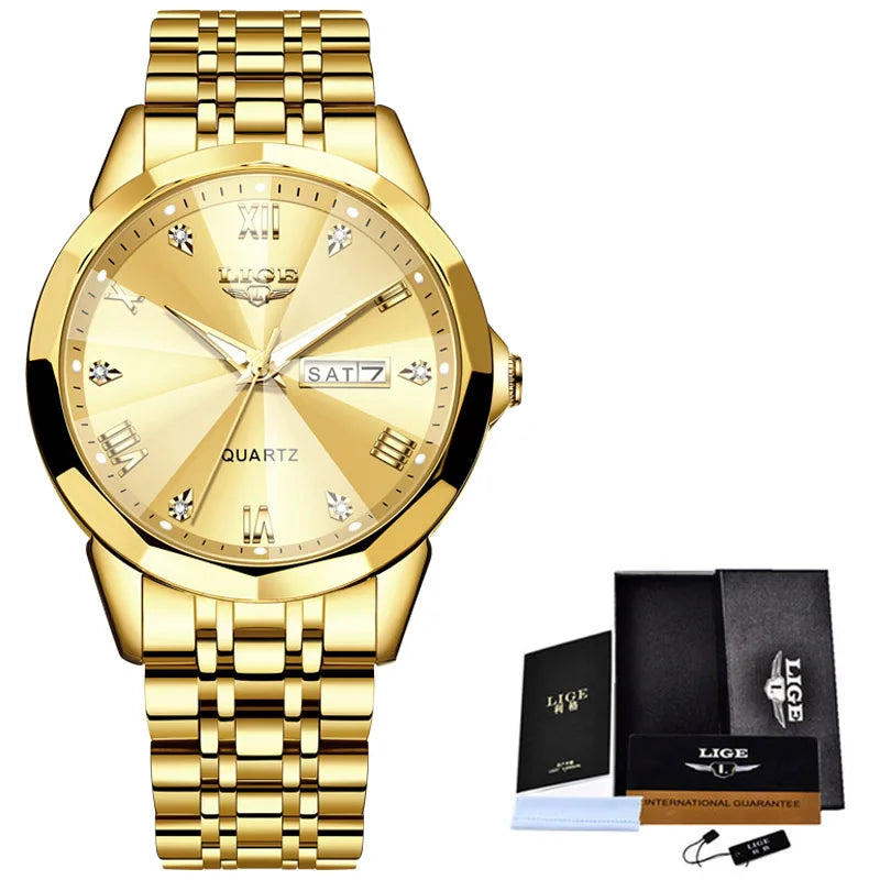 LIGE New Fashion Watch Women Top Brand Ladies Creative Steel Women Bracelet Watches Female Waterproof Clocks Relogio Feminino