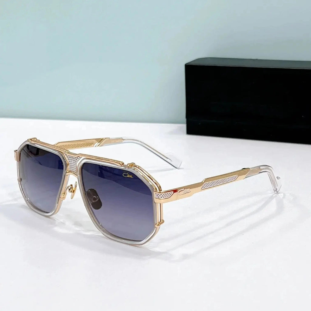 Original CCAZAL MOD683 Top Quality Acetate+Alloy Frame Men Sunglasses Square Casual Vintage UV400 Business Women Couple Eyewear