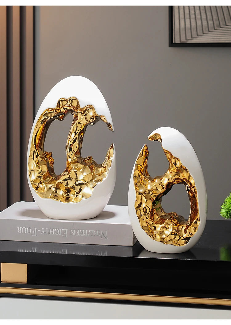 Simple Modern Home Decor, Gold Ornaments, Living Room, Wine Cabinet, TV Cabinet, Office Desktop, High-end Christmas Decoration