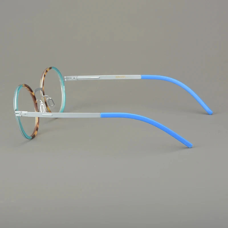 Classics Round Glasses Frame Eyeglasses Light Thin Screwless Acetate Ring Men Women Spectacle Germany Brand Design Oroshi 2025