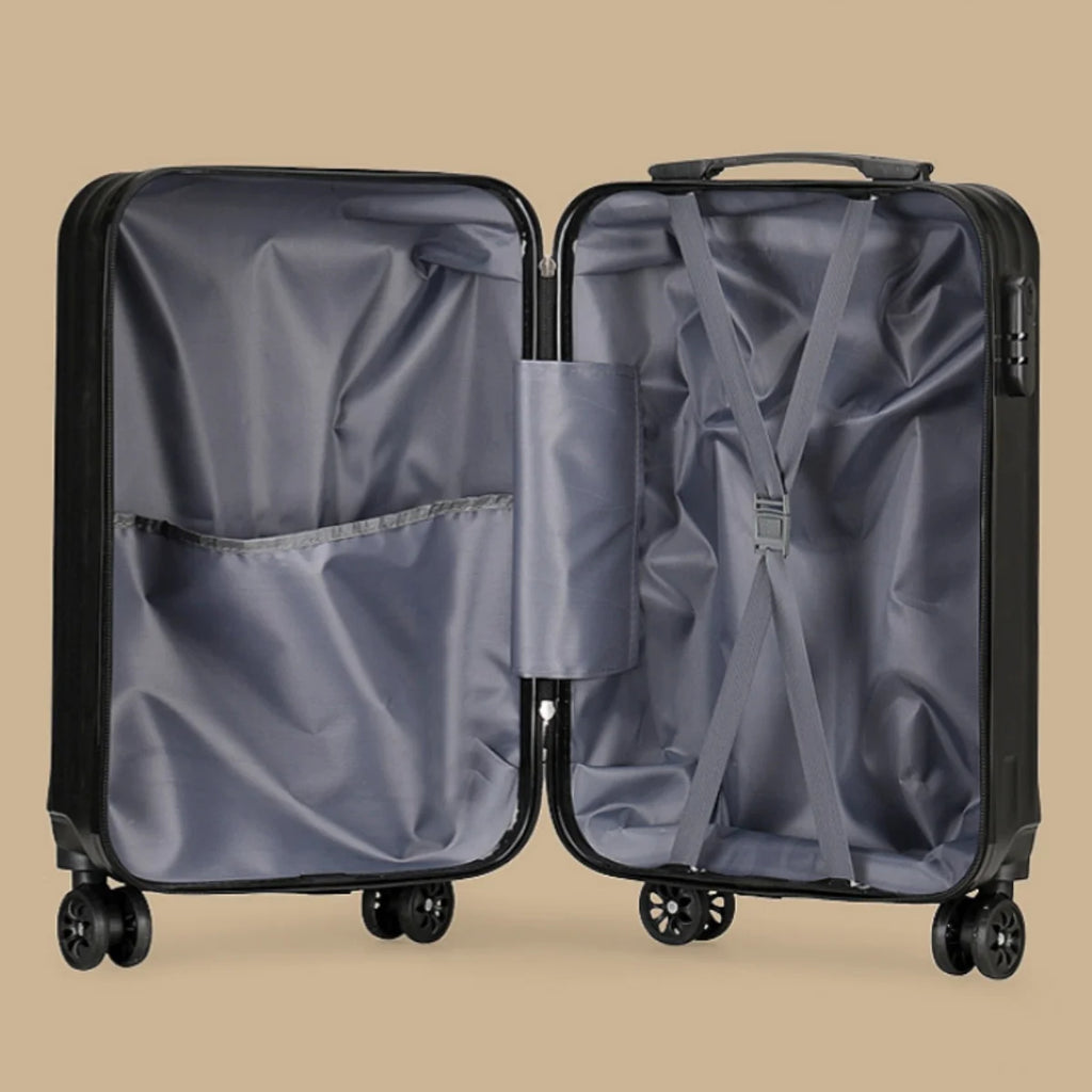 1 Piece, 20inch Luggage Suitcase, Trolley Case, Combination Lock, Universal Wheels, Pc Hard Shell Material, Layered Storage