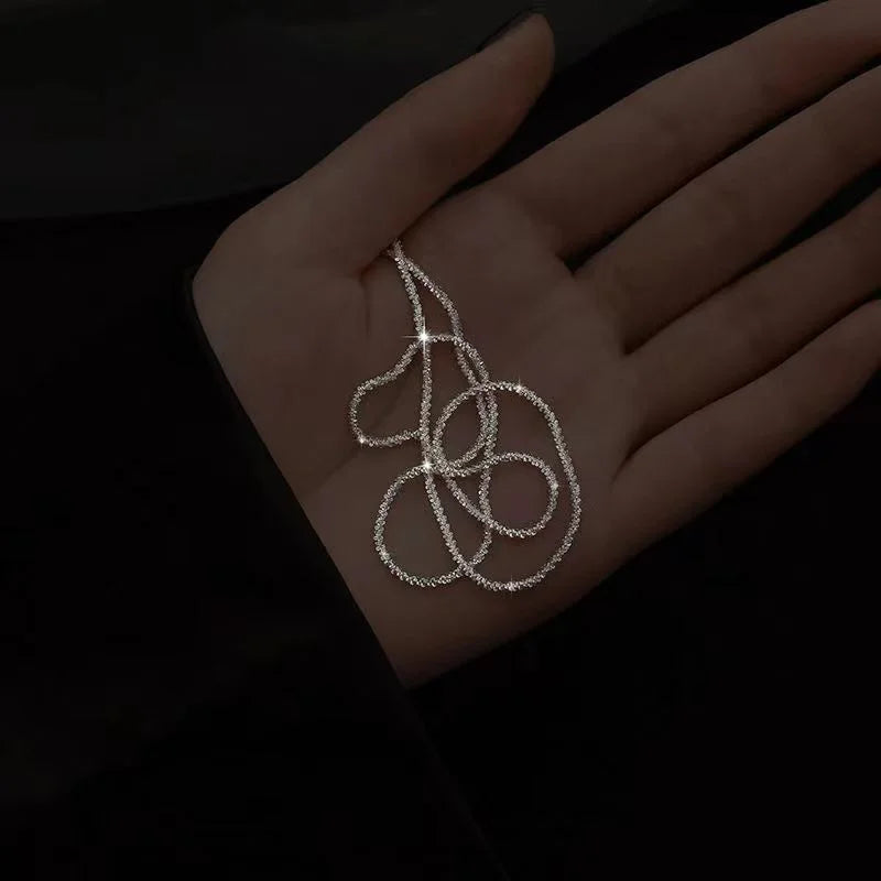 SOMILIA Fashion 18K Yellow Gold Necklace Authentic S925 Sterling Silver Sparkling Clavicle Sweater Chain High Jewelry For Woman