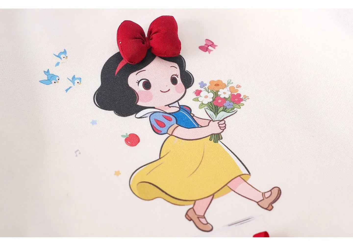 Girl's Fall/Winter Sweatshirt Long Sleeve Princess Elsa Snow White Cartoon Print Tulle Skirt Casual Hoodie Dress 2-12 Years Old