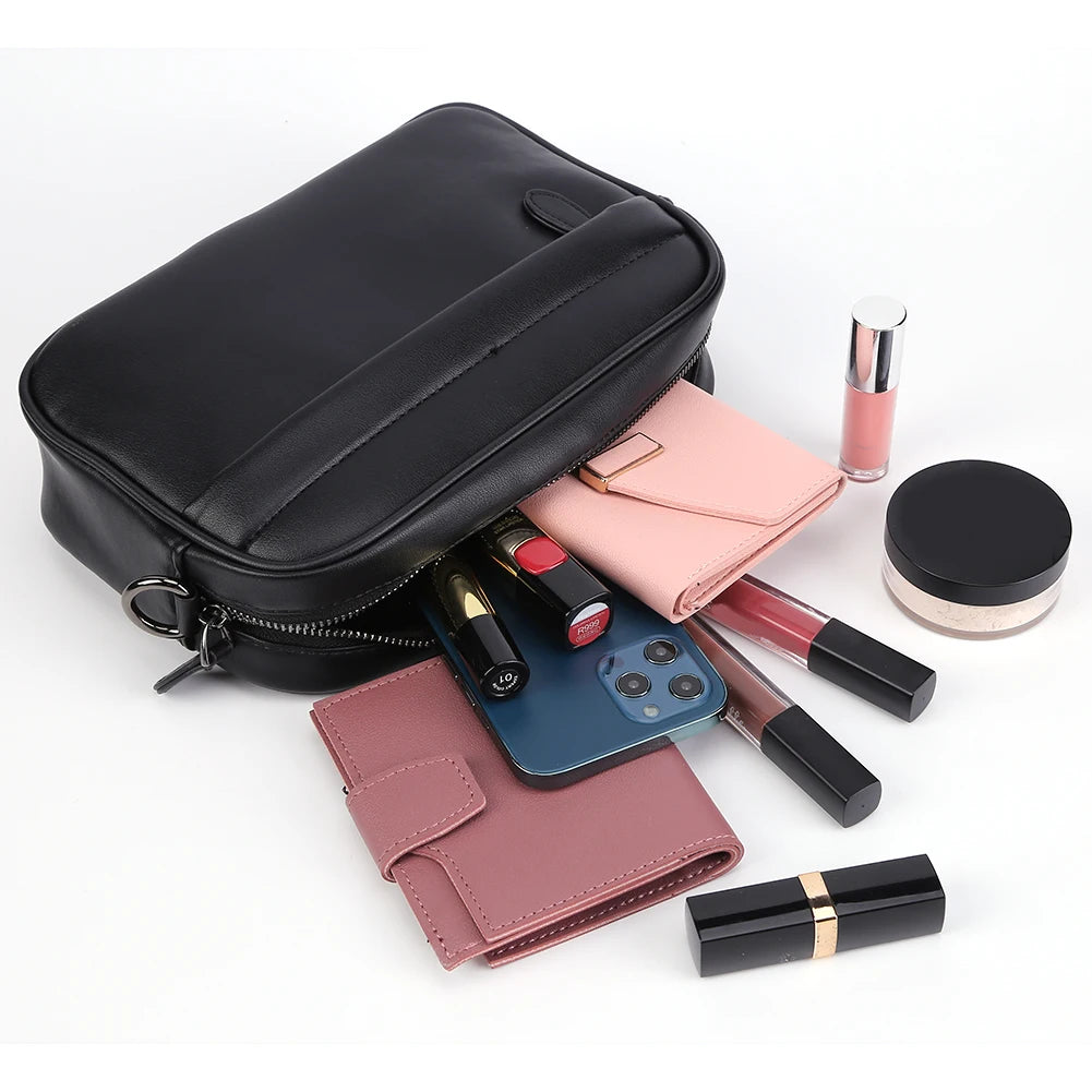 Casual Business Purse Handbag Classic Pattern Shoulder Messenger Bag Small Square Plaid Designer for Travel Work Male Sling Bags