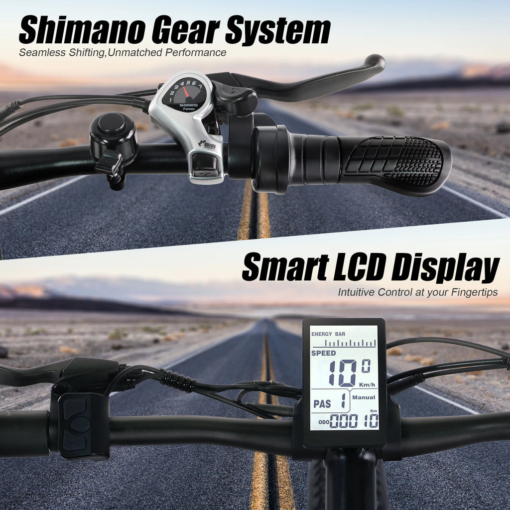 VARUN M26-2 PRO Adult Electric Bicycle, 250W Motor Electric bike, 48V 13AH Battery City E-bike, 26 Inch Fat Tire E-Mountain bike