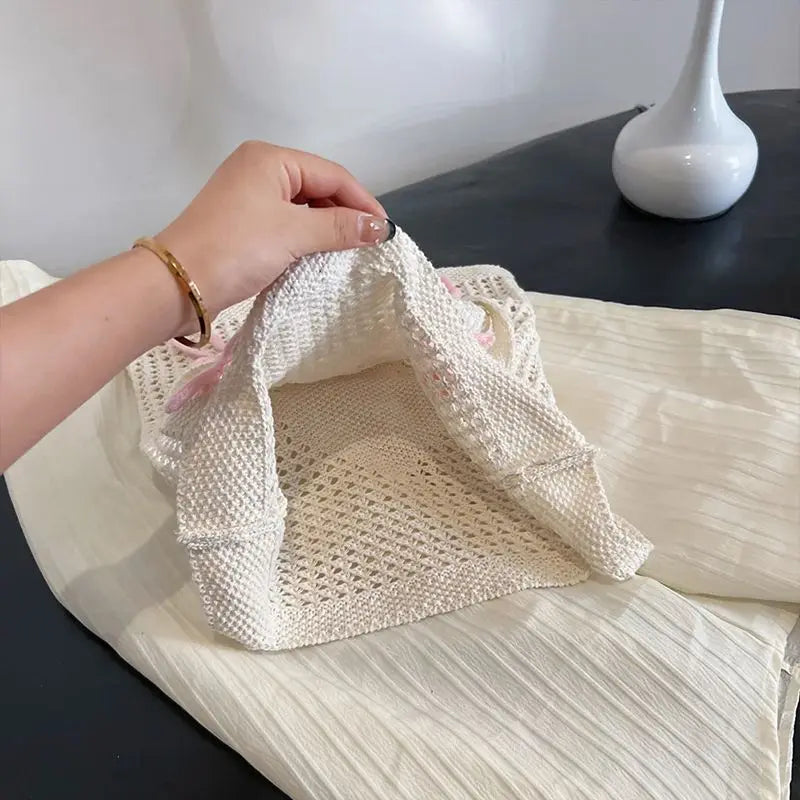 Women's woven bag  fresh and light single-shoulder crossbody bag  fashionable women's bag