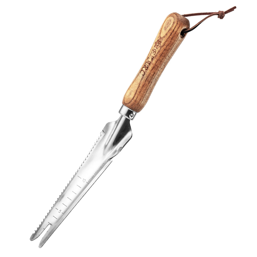 EZARC 13 Inch Hand Weeder, Weed Digger Fork for Garden, 5-in-1 Small Garden Hand Tool with Weeding Fork for Multi Gardening Use