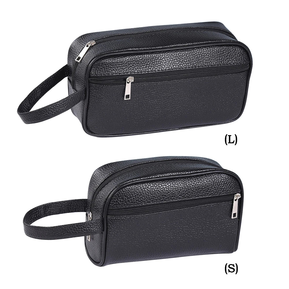 Men Women Retro Wristlet Bag Creative PU Leather Pure Color Chain Mobile Phone Storage Bag Ladies Purse Supplies