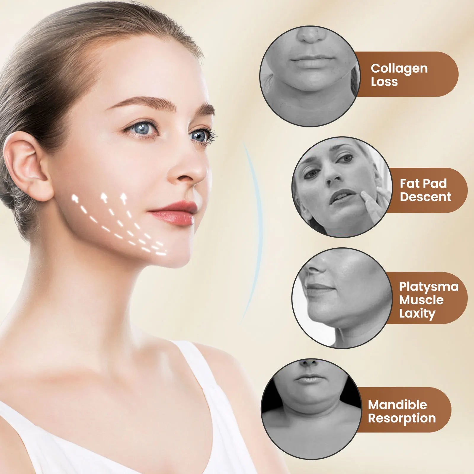 Electric V-face Face Lift Device LED Photon Therapy Microcurrent Skin Tightening Double Chin Remover EMS Face Slimming Massager