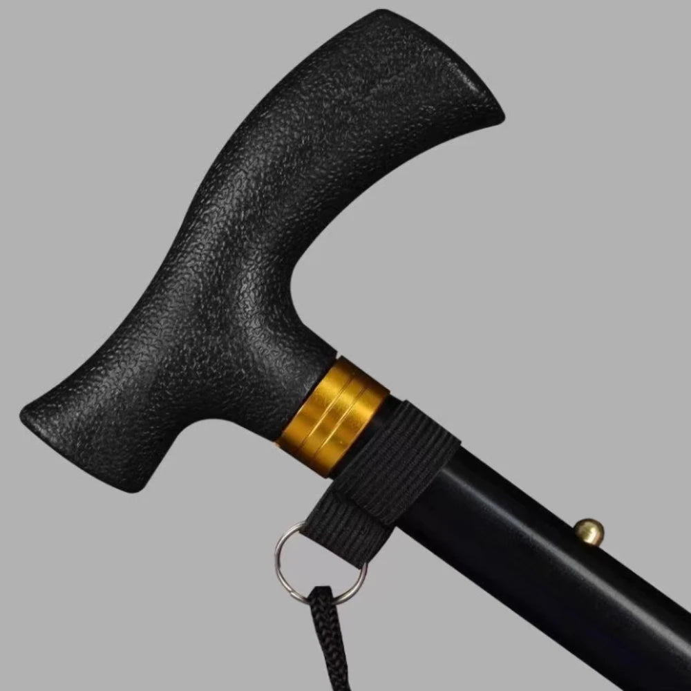 Ultralight Foldable Trekking Pole - 4-Section Adjustable Hiking Stick with Anti-Slip Rubber Tip, Perfect for Backpacking & Outdo