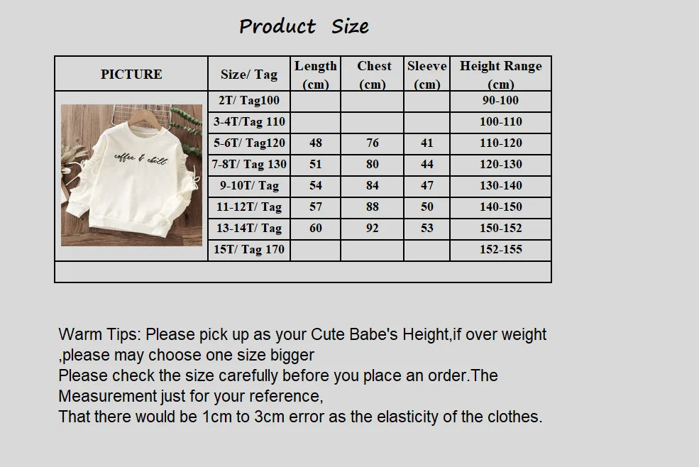 Baby White Shirts for Girls Sweatershirts Kids Outfits Cotton Teenagers Costumes Children Clothes Spring Autumn 6 8 10 12 Years