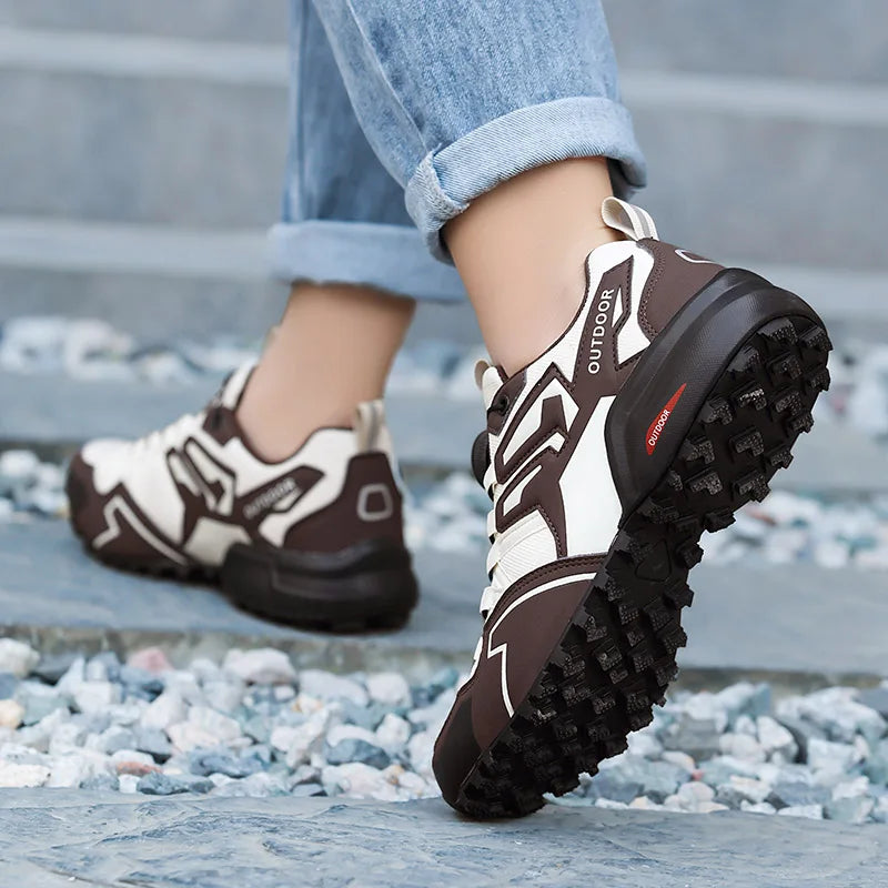 Hiking Shoes Non-Slip Outdoor Cross-Country Travel Shoes Tactical Training Shoes Breathable Casual Lockless Bicycle Shoes Men