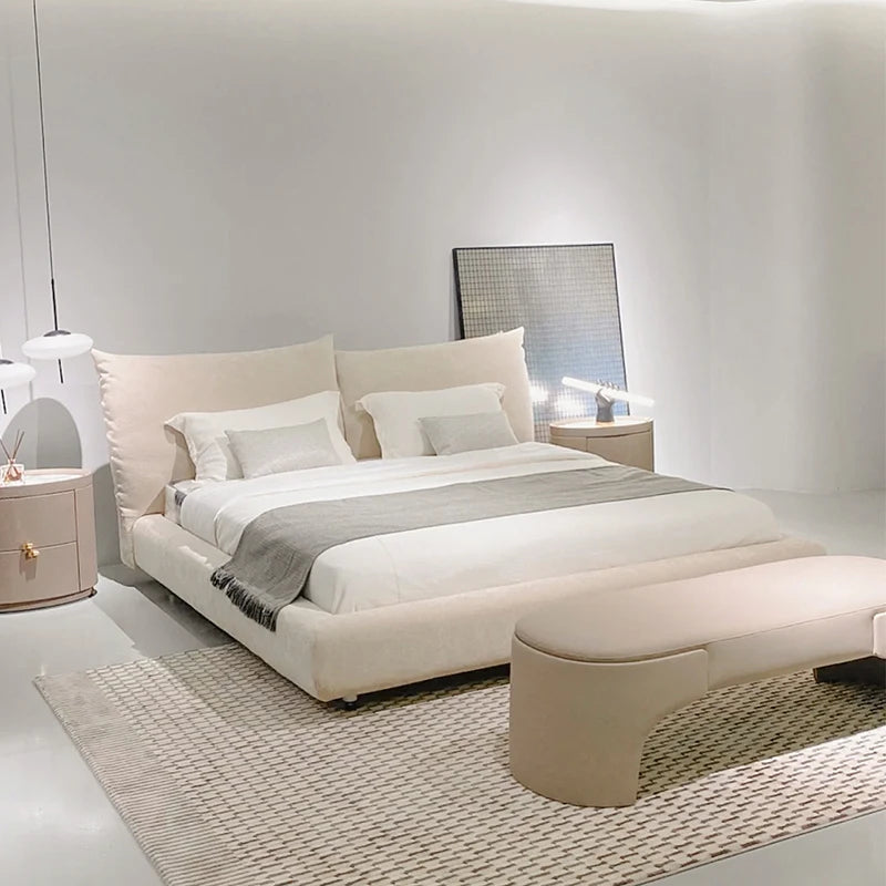 Wedding Design Bed Minimalist Aesthetics Designer High Quality Bed Organizer Master Bedroom Cama De Casal Bedroom Furniture