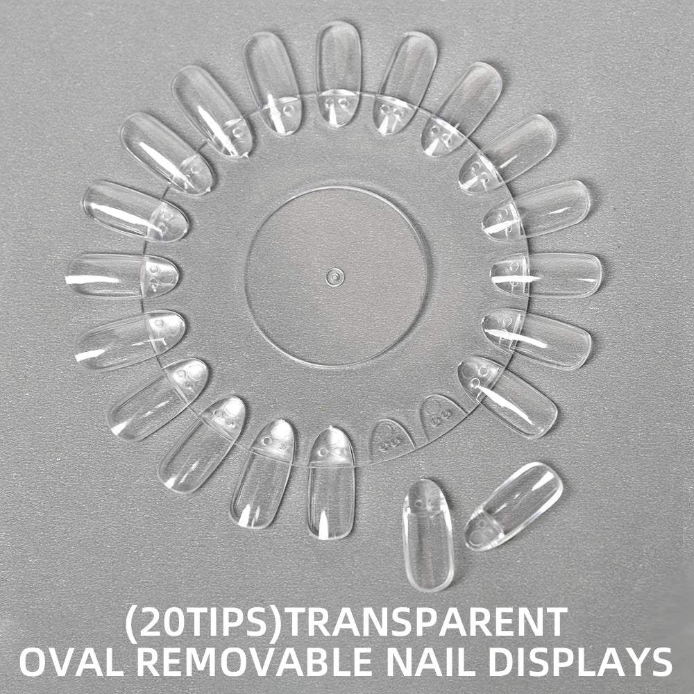 False Nails Tips Display Sticks Clear Nail Swatch Nail Gel Polish Showing Chart Manicure Polish Practice Training Display Board