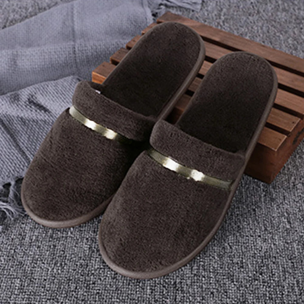 New Casual Unisex Indoor Home Slippers Cotton linen Soft Slippers Autumn Winter Flip Slops Women Men Linen Slides Slippers