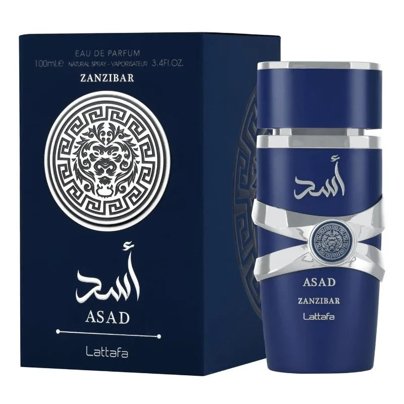 Lattafa Asad Zanzibar Fresh, Spicy Vanilla Coconut Eau De Parfum Long-Lasting Fragrance for Men 3.40 Ounce 100 Ml