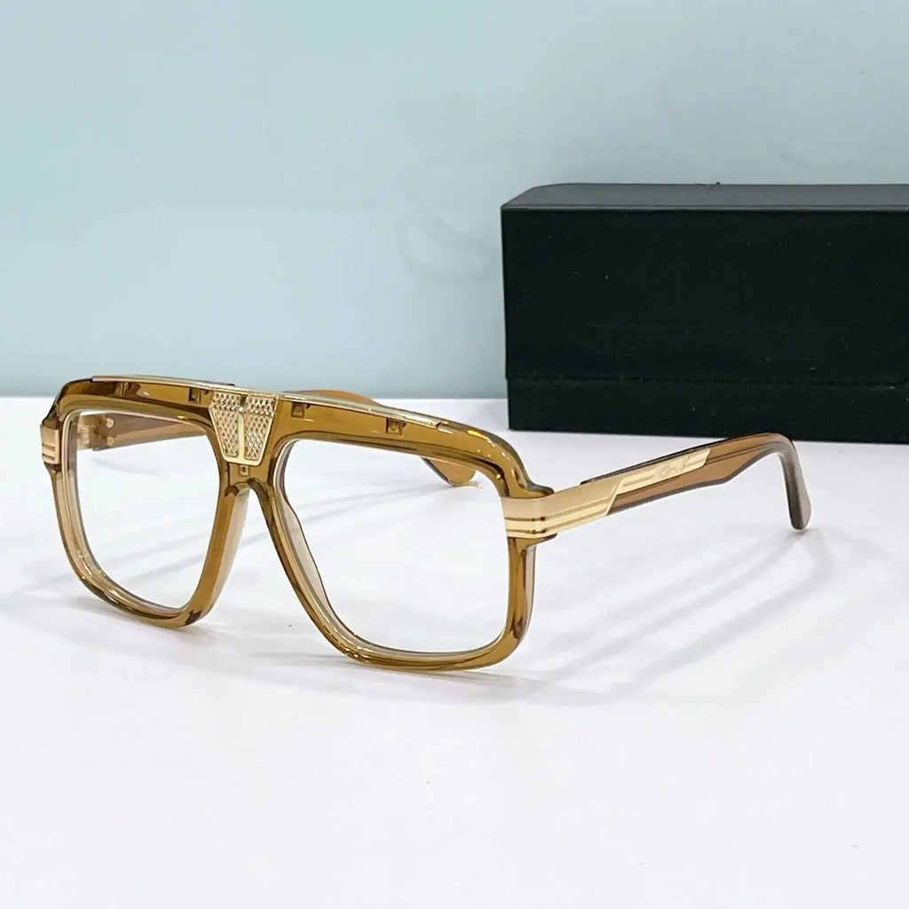 Original CCAZAL MOD678 Luxury Classic Square Acetate Frame Men Sunglasses Premium UV400 Gradient Popular Women Couple Eyewear