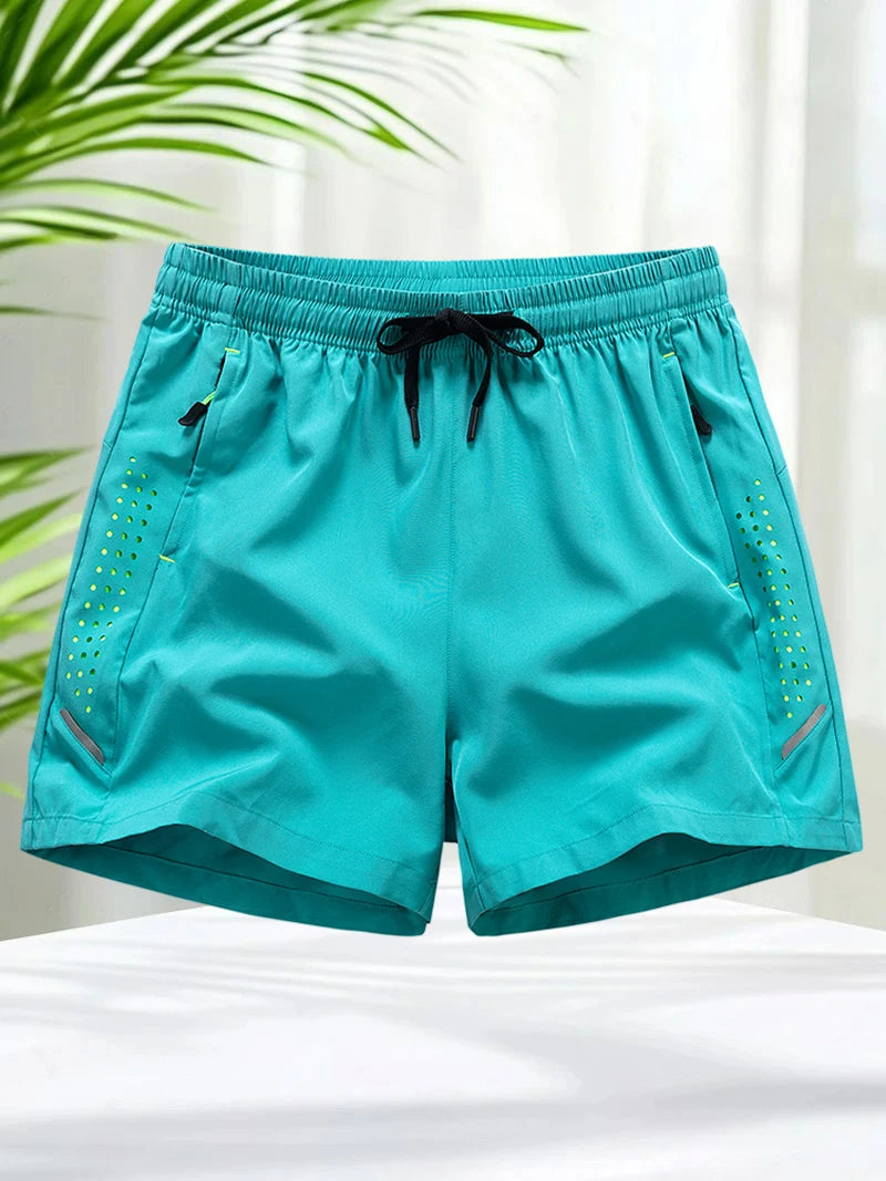 Quick Dry Shorts for Men 5 Inch Training Shorts Men Workout Clothes Drawstring Running Shorts Fitness Gym Pants Breathable Hole