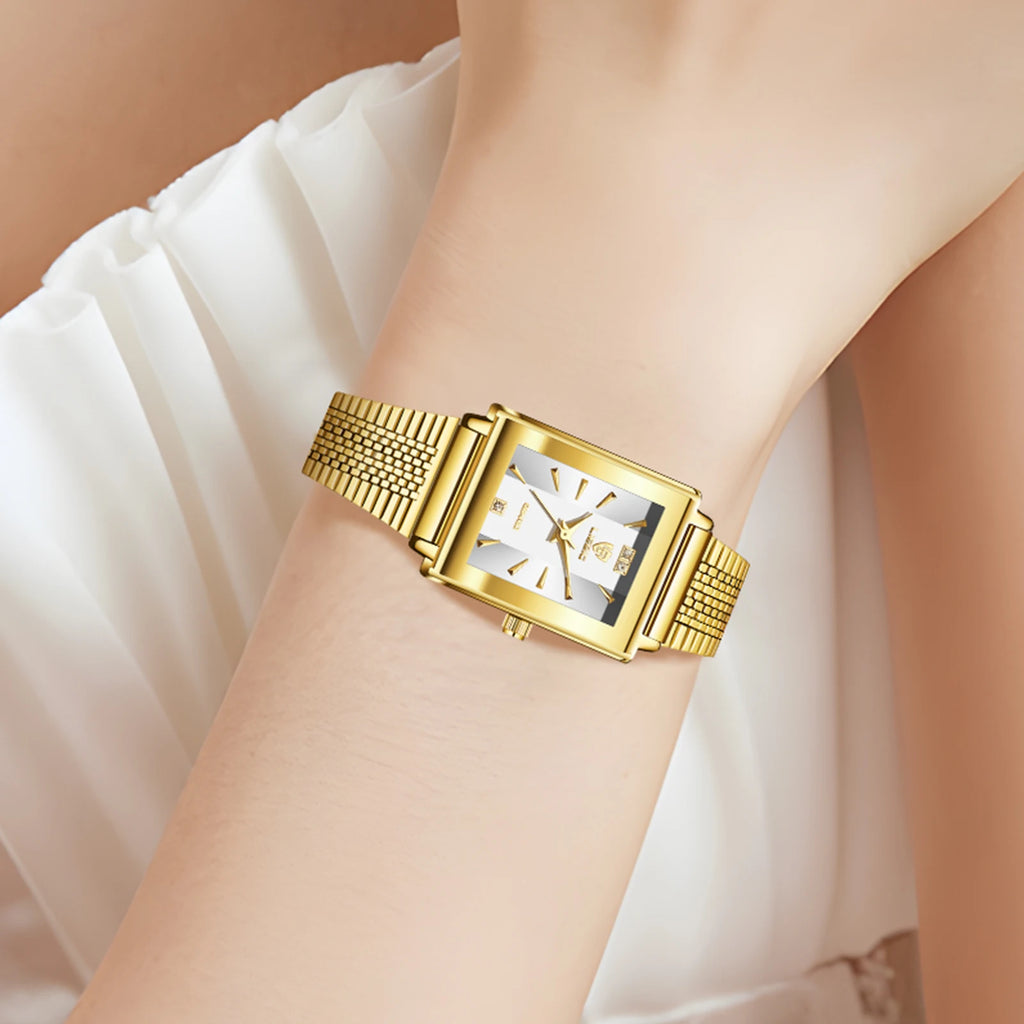 LIEBIG Ladies Watches Elegant Quartz Wristwatches Simple Fashion Automatic Watches For Women Stainless Steel Strap Time Watch