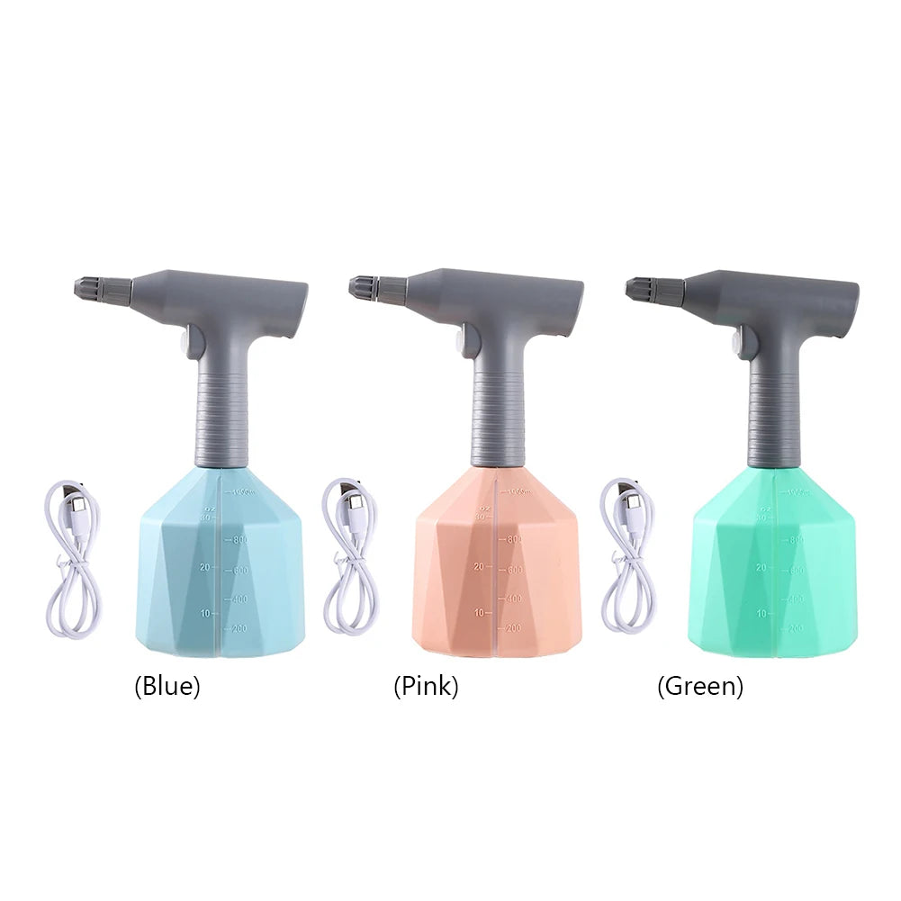 1L Pressure Sprayer Tool USB Rechargeable Handheld Plant Sprayers 360 Adjustable Nozzle Leakproof for Agricultural Irrigation