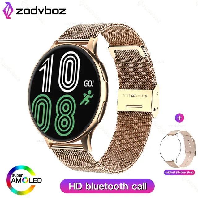 2025 New Women Bluetooth Call Smart Watch Heart Rate Blood Pressure Monitoring Smartwatches IP67 Waterproof Men Smartwatch+Box