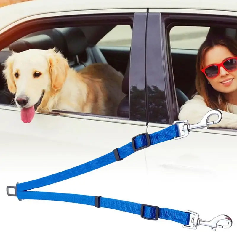 Dog Seat Belt For Car Adjustable Shock-Absorbing Dog Safety Belt User Friendly Pet Accessories Wear-Resistant Dog Seat Belt For