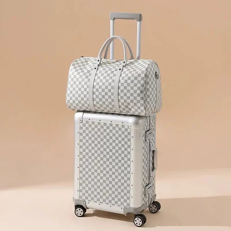High-end light business aluminum-magnesium alloy 20 chassis suitcase universal wheel 24 trolley case suitcase silent