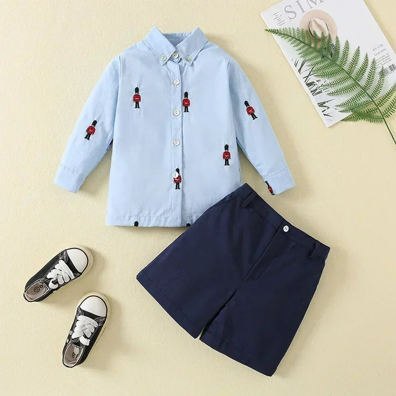 2025 Boys Spanish Outfits Baby Clothes Infant Top and Bottom Set Baptism Gentelmene Toddler BirthdaySets Children's Formal Suit
