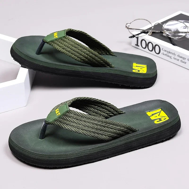 Men's Flip-flops Summer Outdoor Casual Beach Shoes Breathable Lightweight Soft-soled Slippers Non-slip Wear-resistant Sandals