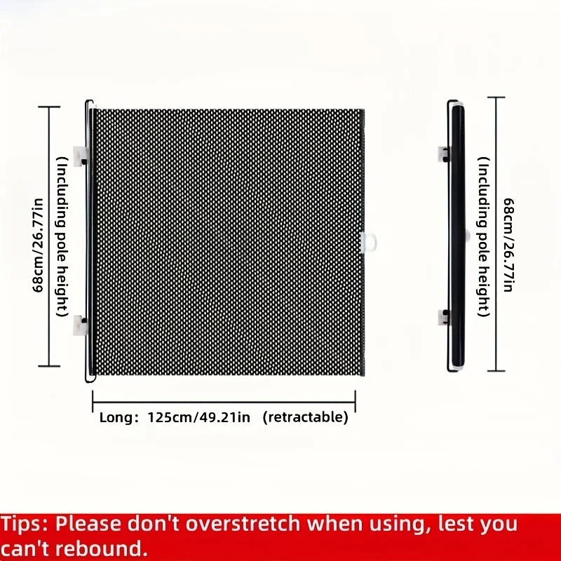 Retractable Pet Fence No-Drill Mesh Safety Gate for Dogs, Collapsible Design for Indoor Use, Fences Flexible Pet Barrier