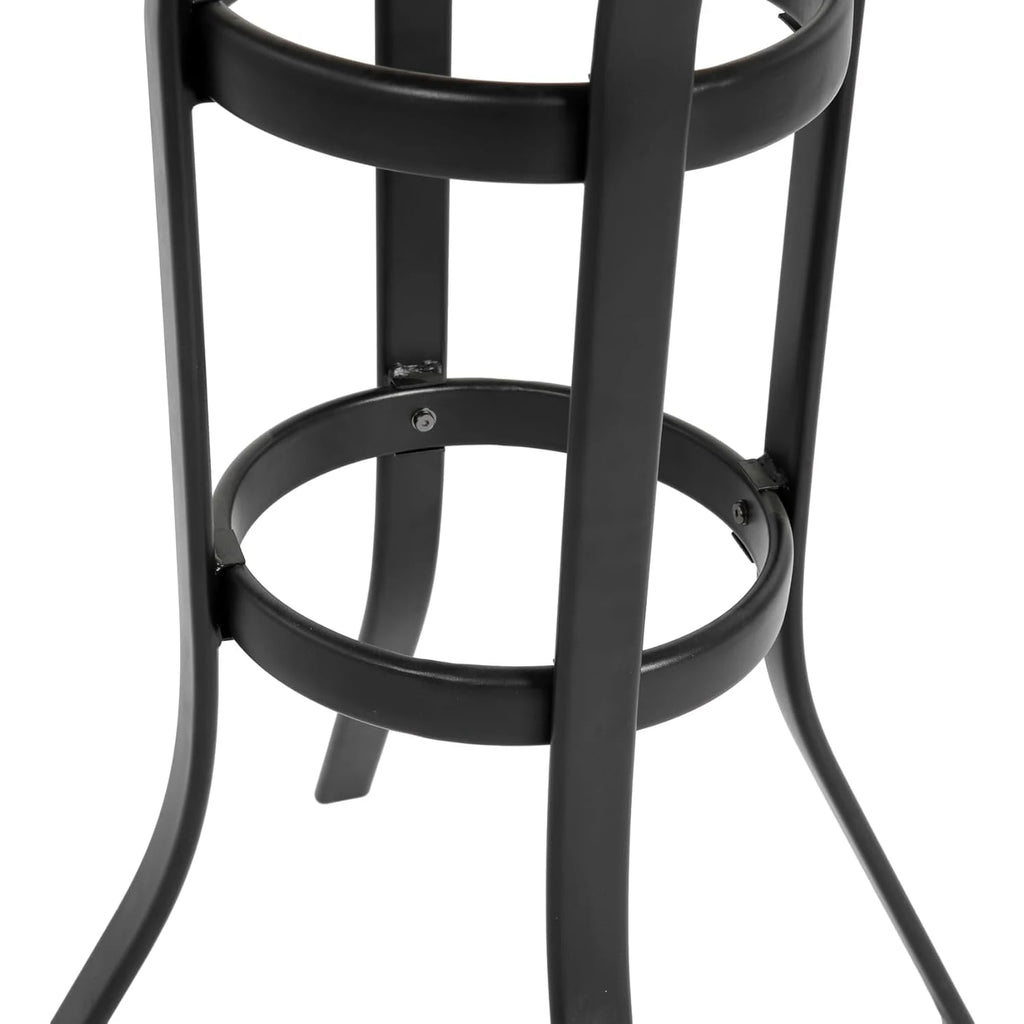 3 Piece Outdoor Bistro Table Set Modern Square Patio Table and Chairs All Weather Steel Balcony Furniture for Yard Garden