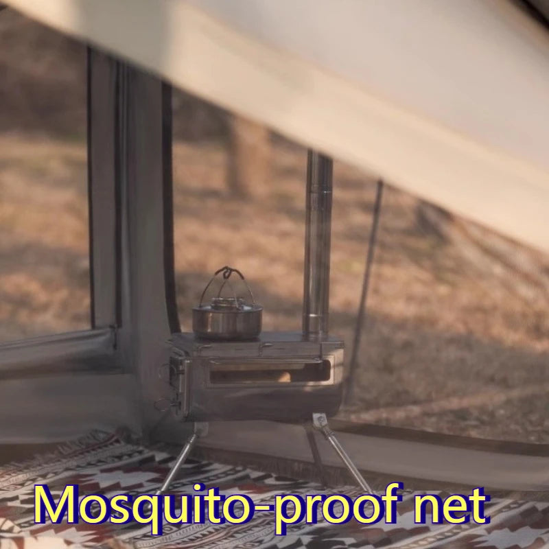 Family Tourist Inflatable Tent Outdoor Sunshade Windproof Stable Nature Hike Camping Tent Portable Overnight Camping Supplies