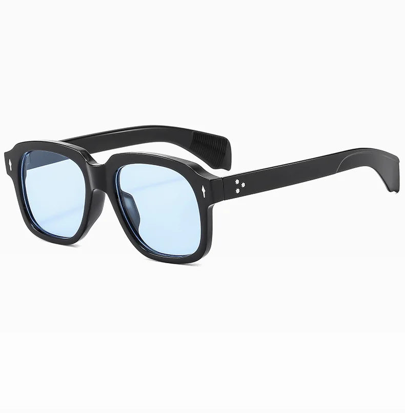 Women Square Sunglasses Ins Popular Men Vintage Rivets Punk Female Shades UV400 Fashion Male Sun Glasses