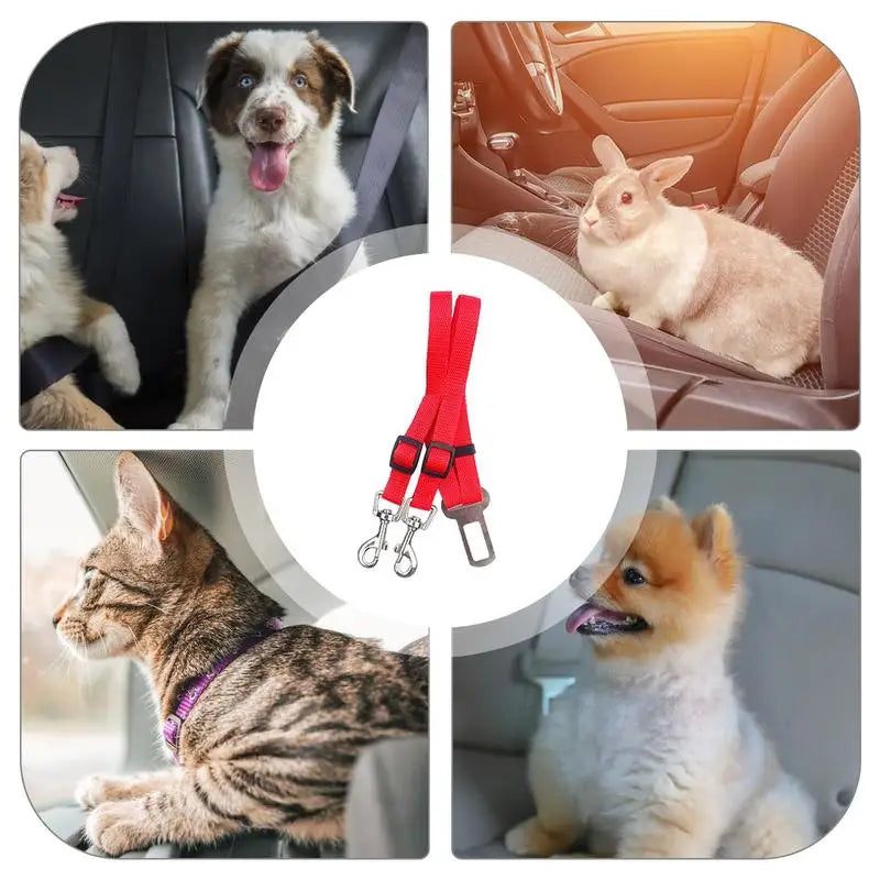Dog Seat Belt For Car Adjustable Shock-Absorbing Dog Safety Belt User Friendly Pet Accessories Wear-Resistant Dog Seat Belt For