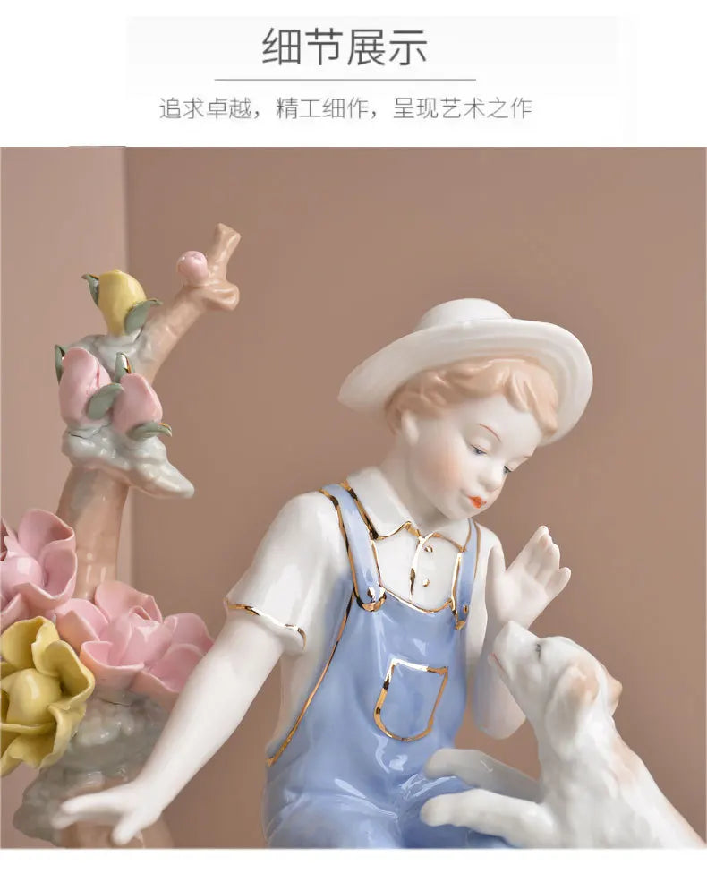 Modern minimalist European home decor character decorations living room wine cabinet decorations ceramic handicraftsjavascript: