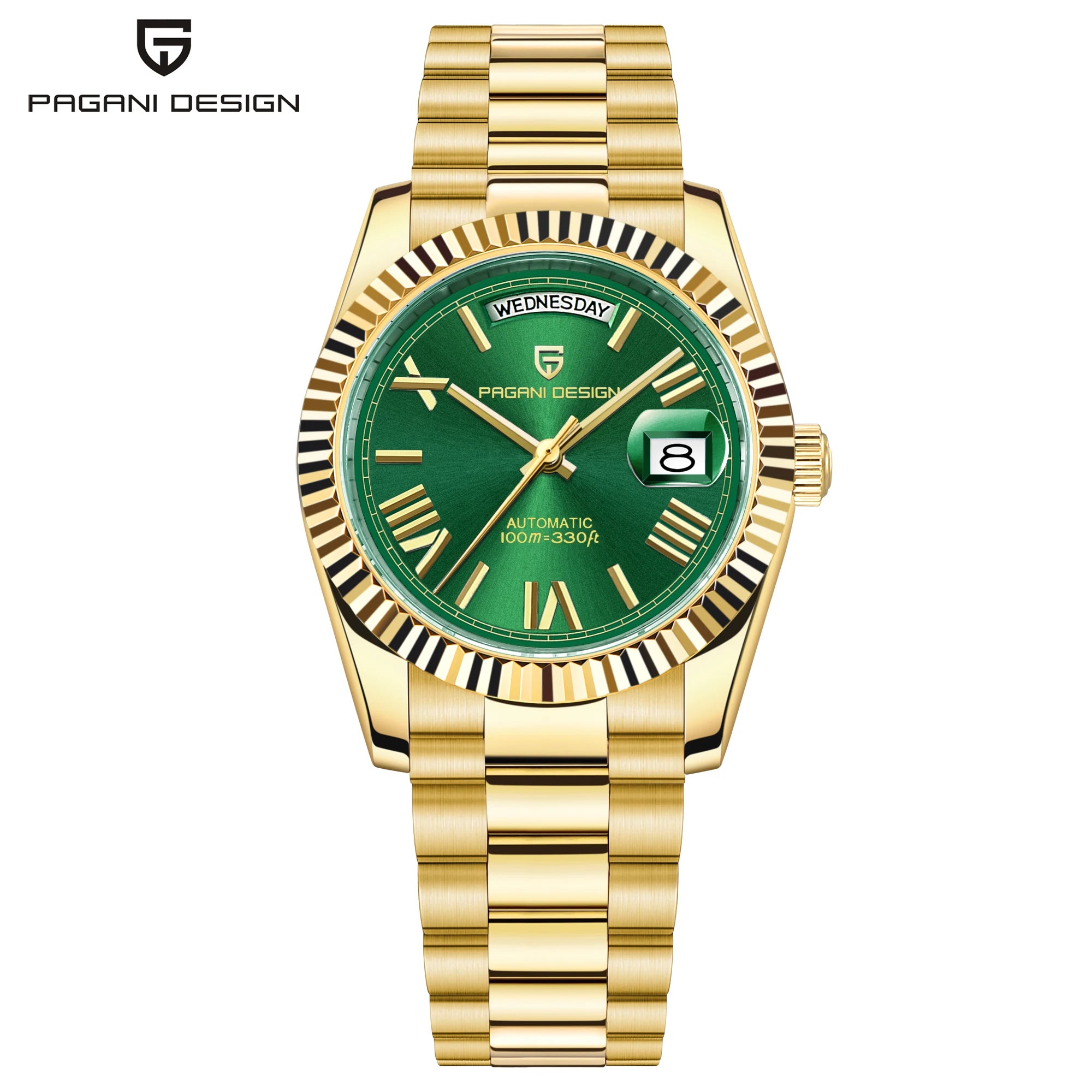 PAGANI DESIGN DD36 Gold Green V2 Men's Mechanical Watches Luxury Automatic Watch For Men 2024 New AR Sapphire glass Wrist watch