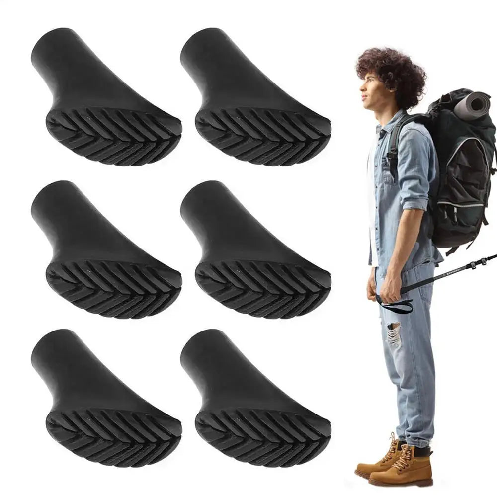 Hiking Sticks Tips Hiking Sticks Feet For Adventure Lightweight Elastic Trekking Stick Rubber Feet Walking Sticks Rubber Feet