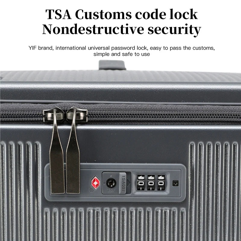 2025 Front-opening Luggage. 26-inch anti-drop rolling suitcase, 20-inch carry-on luggage, combination suitcase, 24-inch travel b