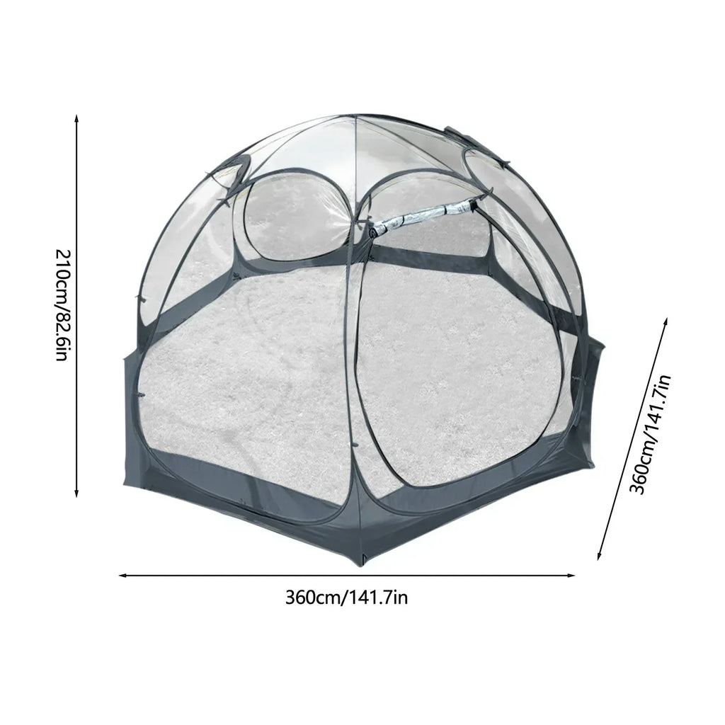 Sun Room Transparent Camping Tent 4-8 People Starry Sky Dome Tent Portable Spherical Tent 360 Degree Panoramic Window Outdoor