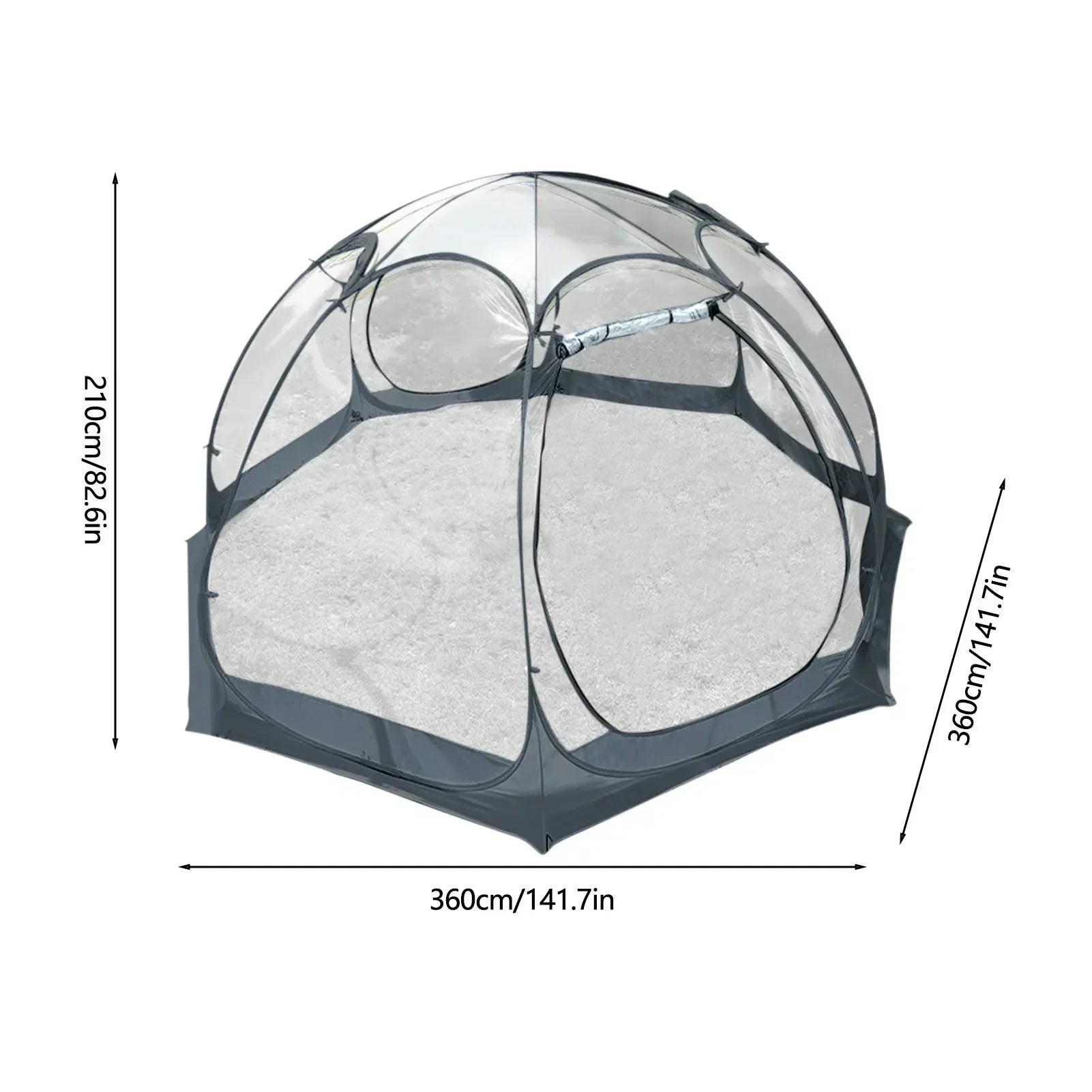 Sun Room Transparent Camping Tent 4-8 People Starry Sky Dome Tent Portable Spherical Tent 360 Degree Panoramic Window Outdoor